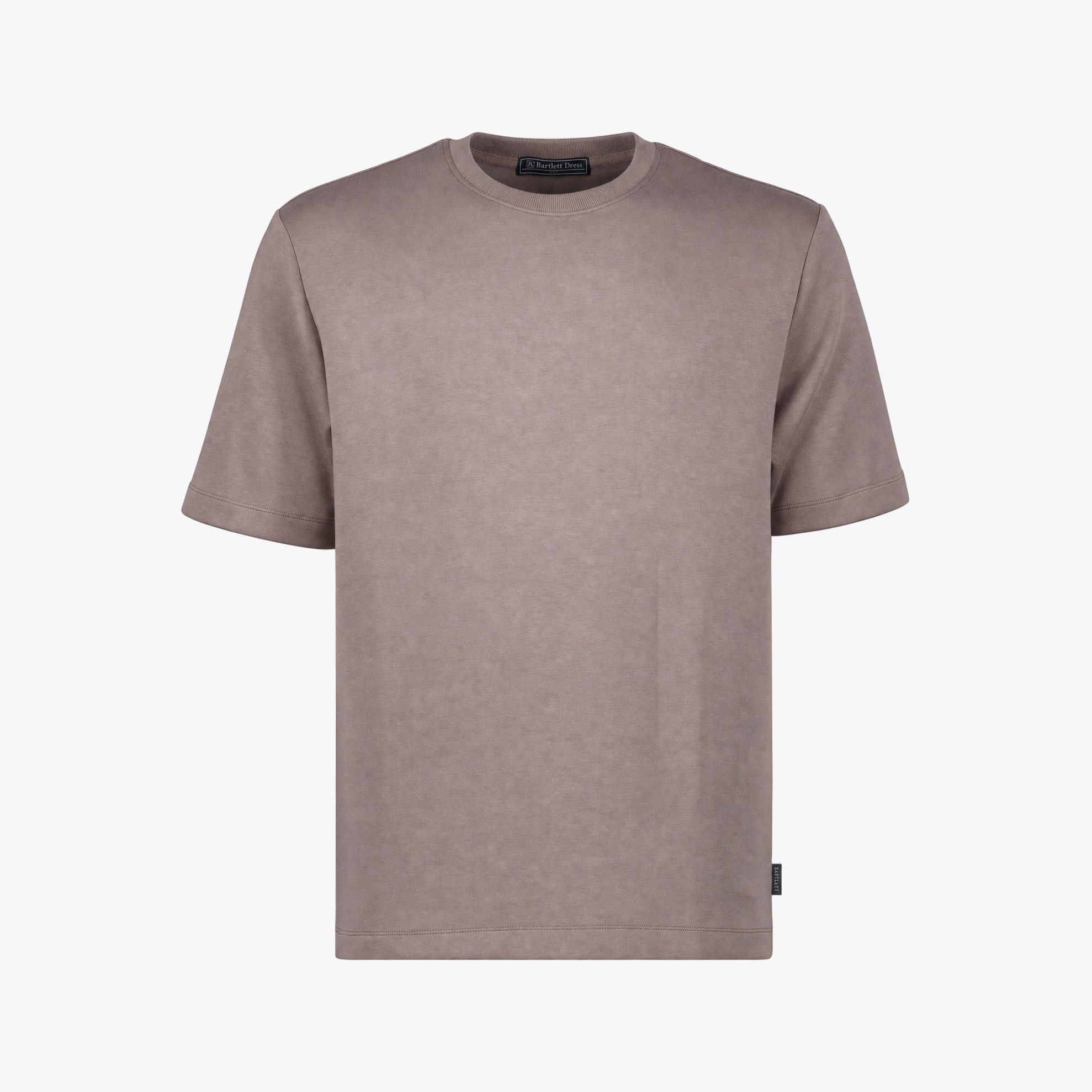 Voorkant van een taupekleurig Bartlett Dress T-shirt met korte mouwen